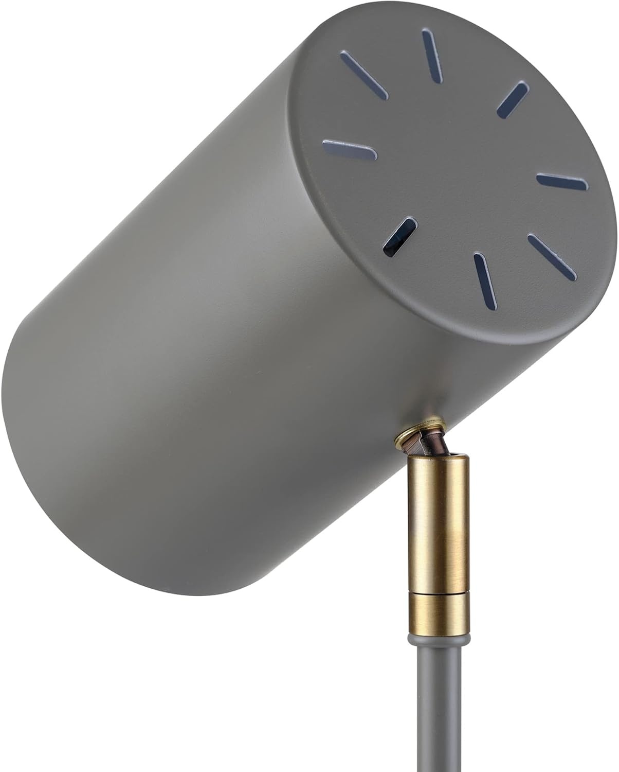 image:imageGLOBE Electric 30298 Pratt 18 Adjustable Height Desk Lamp Matte Gray Brass Pivot Joint inLine OnOff Rocker SwitchMatte Gray