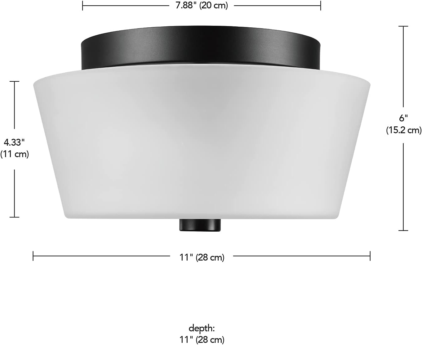 image:imageGLOBE Electric 61253 Jones 2Light Flush Mount Ceiling Light Frosted Glass Shade Bronze Bulb Not Included