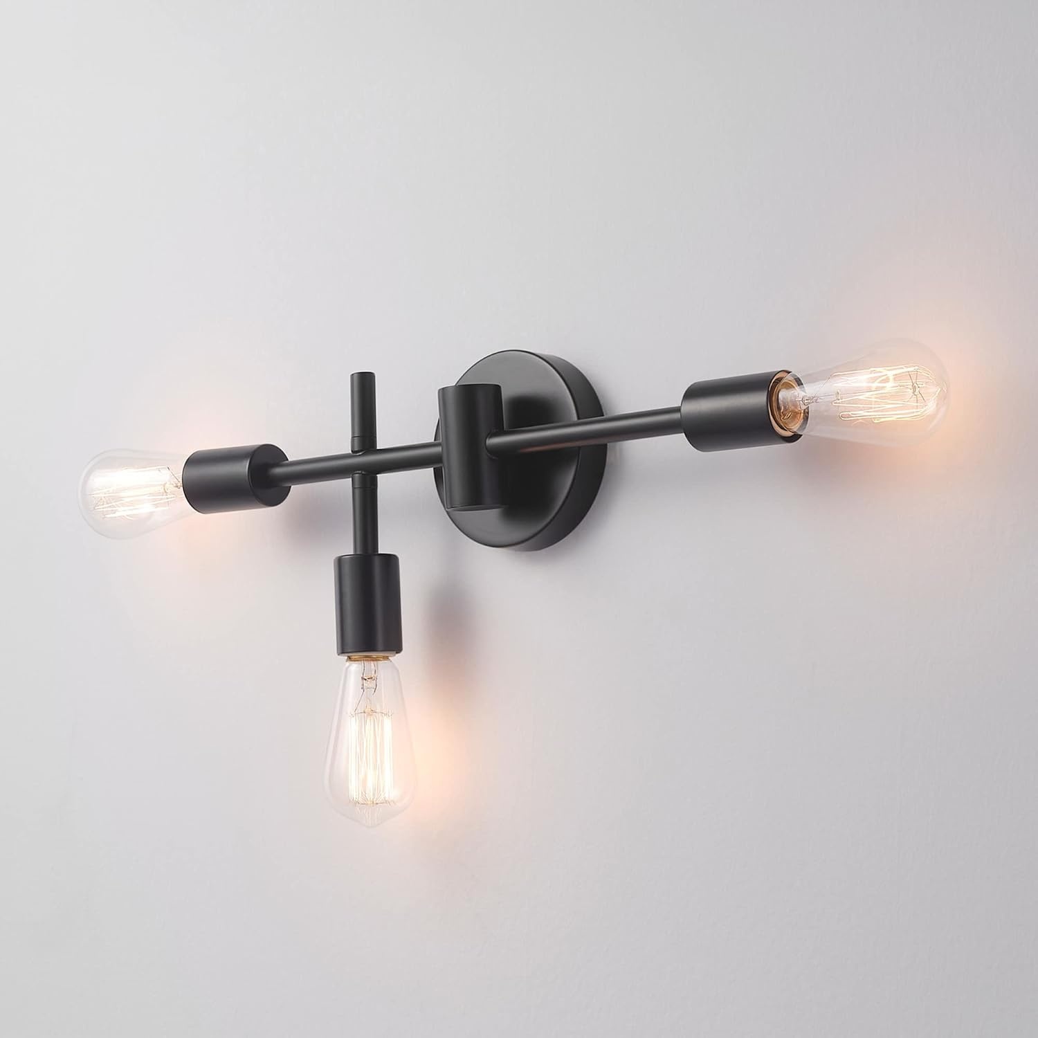 image:imageGLOBE Electric 63000008 18 3Light Vanity Light Matte Black Bulb Not Included