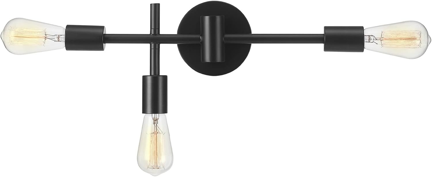 image:imageGLOBE Electric 63000008 18 3Light Vanity Light Matte Black Bulb Not Included