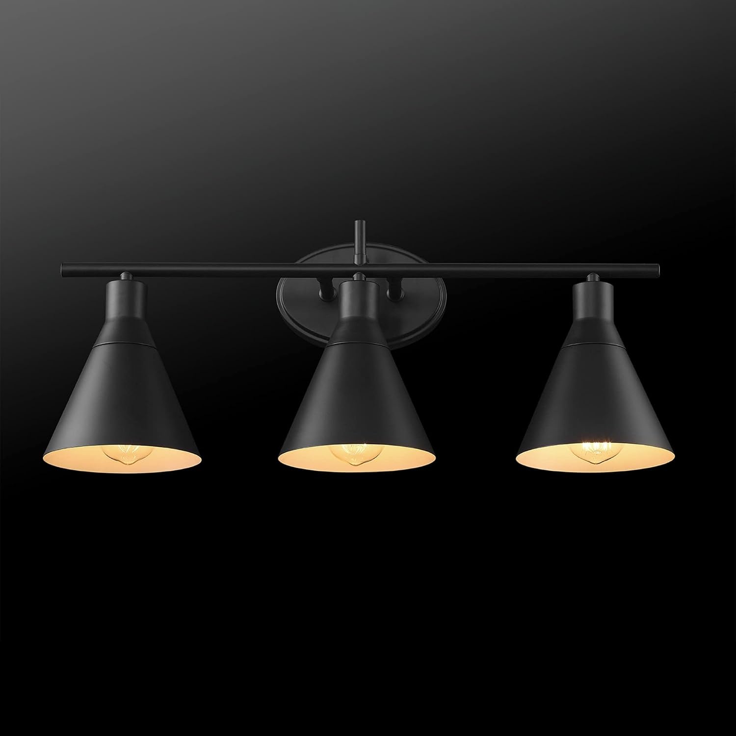 image:imageGLOBE Electric 63000058 5Piece AllinOne Bathroom Accessory Set Brass amp Black 3Light Vanity Light Towel Bar Toilet Paper Holder Towel Ring Robe Hook Bathroom Lights Over MirrorMatte Black Tristan 5Piece