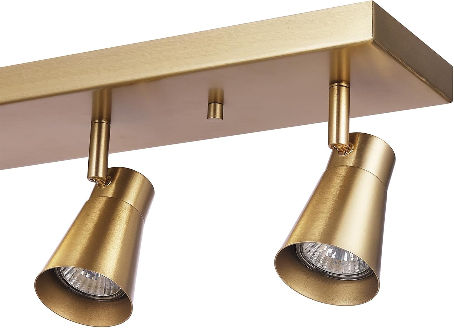 image:imageGLOBE Electric 64000046 25 4Light Track Lighting Matte Brass Ceiling Light Pivot Shades 4 Bulb Kitchen Lights GU10 Socket