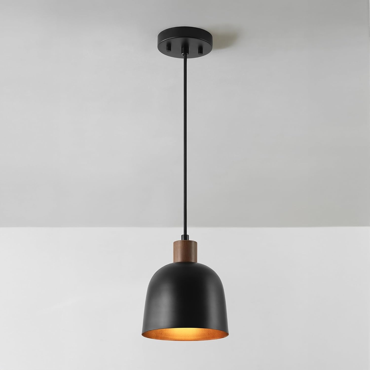 image:imageGLOBE Electric 65155 1Light Industrial Warehouse Pendant Lighting Matte Black Hanging Lamp Hanging Lights Ceiling Light FixtureMatte Black