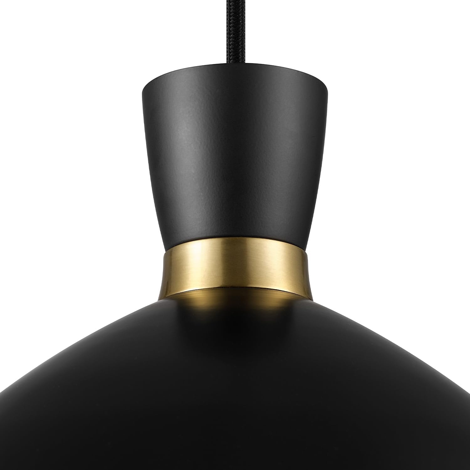 image:imageGLOBE Electric 65155 1Light Industrial Warehouse Pendant Lighting Matte Black Hanging Lamp Hanging Lights Ceiling Light FixtureMatte Black Brass Interior