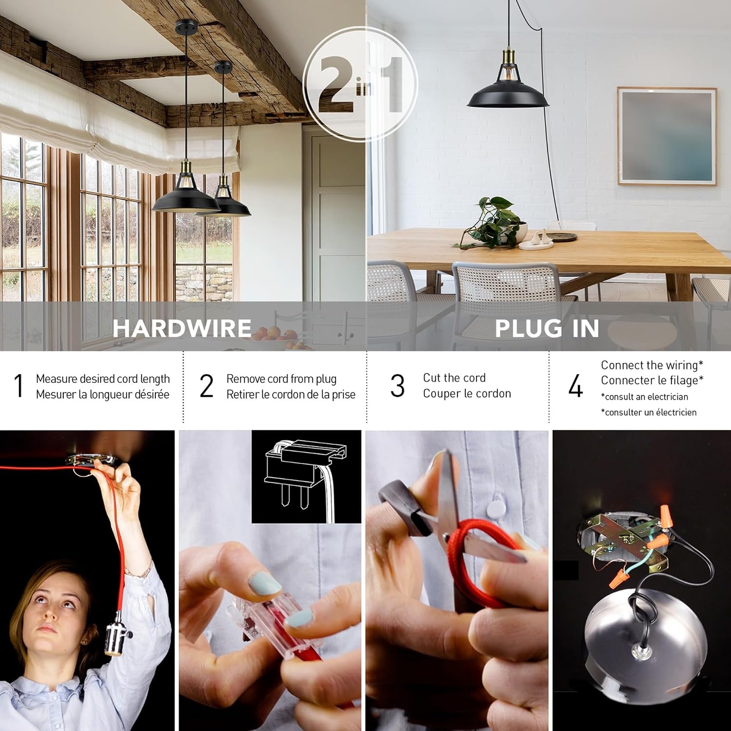 image:imageGLOBE Electric 65155 1Light Industrial Warehouse Pendant Lighting Matte Black Hanging Lamp Hanging Lights Ceiling Light FixtureRobin
