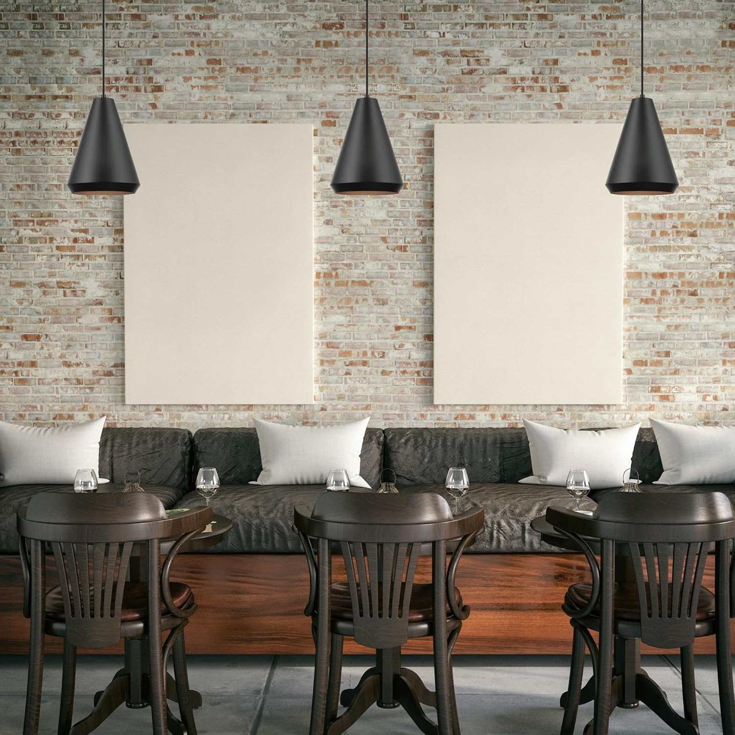 image:imageGLOBE Electric 67000153 1Light Plugin or Hardwire Pendant Light Fixture Matte Black Brass Accents Living Room Pendant Light Dining Room Fixture Hanging Lamp Hanging Lights for BedroomMatte Black