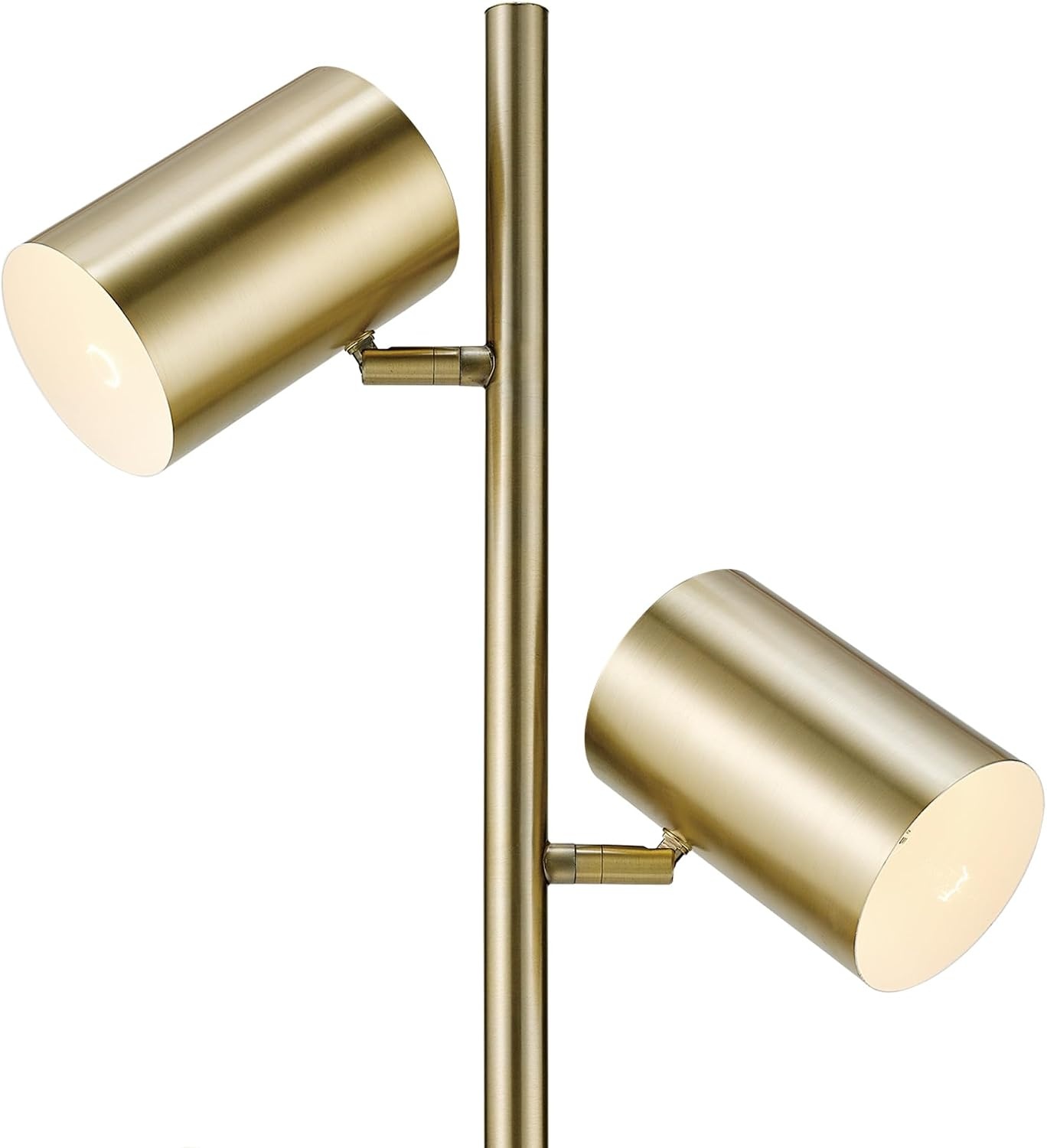 image:imageGLOBE Electric x Novogratz 67354 67 3Light Tree Floor Lamp Matte Black Brass Accents Adjustable Pivoting Heads Modern Standing Light for Living Room or Office E26 Base Upscale IndustrialGold