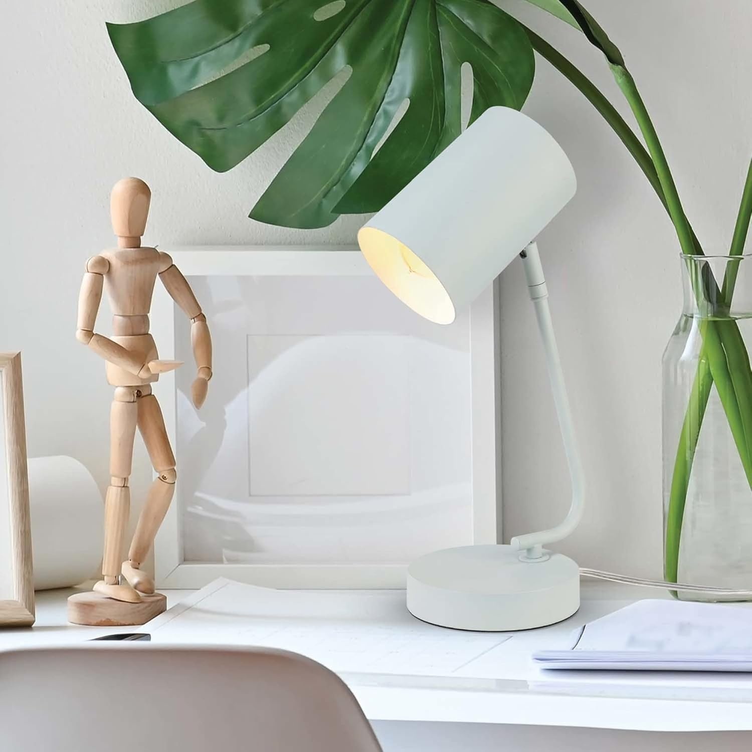 image:imageGlobe Electric 12651 Jordan 15 Desk Lamp Matte Light Blue inLine OnOff Rocker SwitchMatte Blue