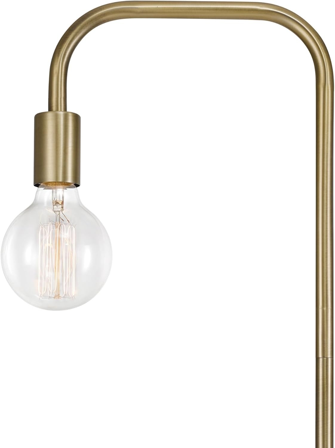 image:imageGlobe Electric 12937 Holden 70 Floor Lamp Black Satin Finish inLine OnOff Foot SwitchMatte Brass