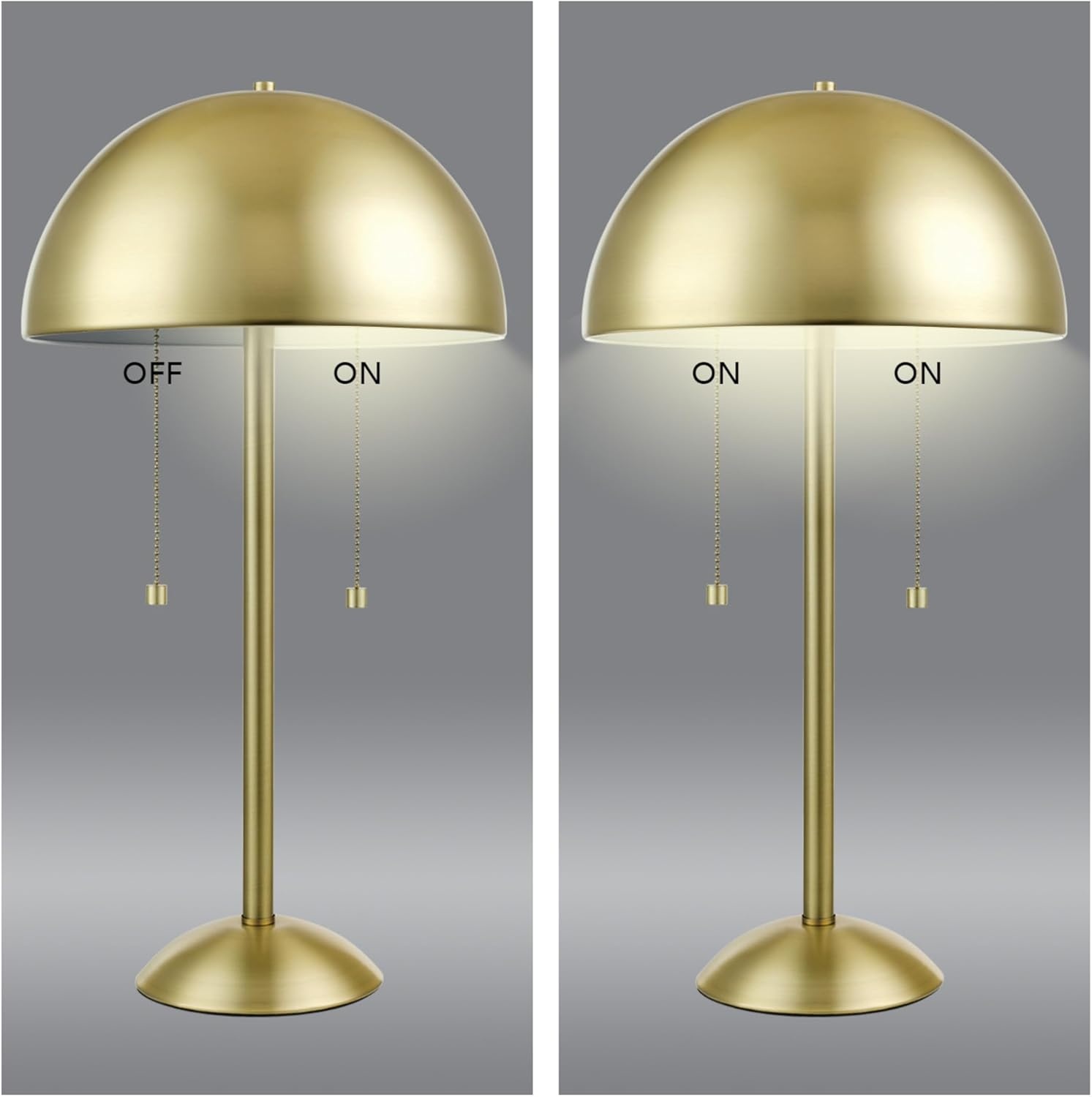 image:imageGlobe Electric 12976 Haydel 21 2Light Table Lamp Matte Brass Double OnOff Pull ChainHaydel Brass