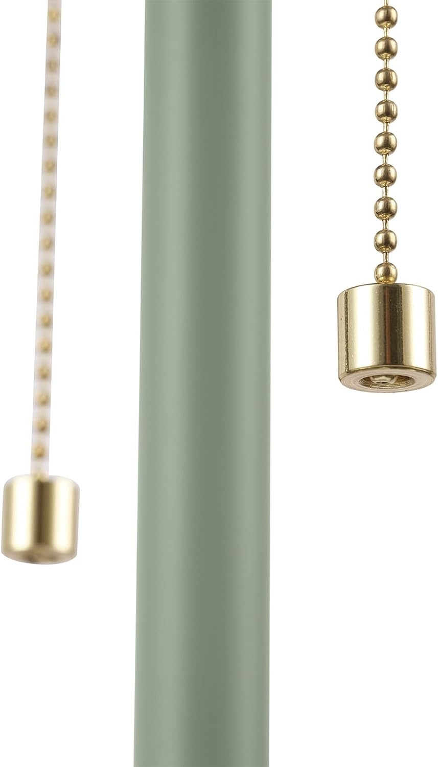 image:imageGlobe Electric 12976 Haydel 21 2Light Table Lamp Matte Brass Double OnOff Pull ChainHaydel Sage Green