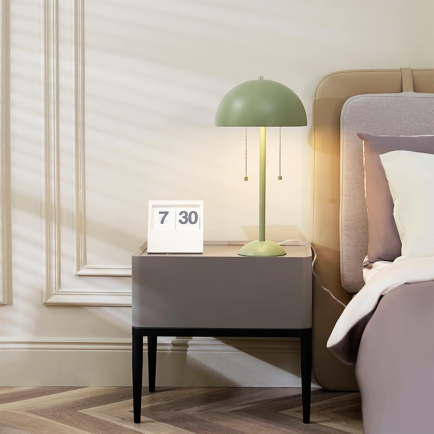 image:imageGlobe Electric 12976 Haydel 21 2Light Table Lamp Matte Brass Double OnOff Pull ChainHaydel Sage Green