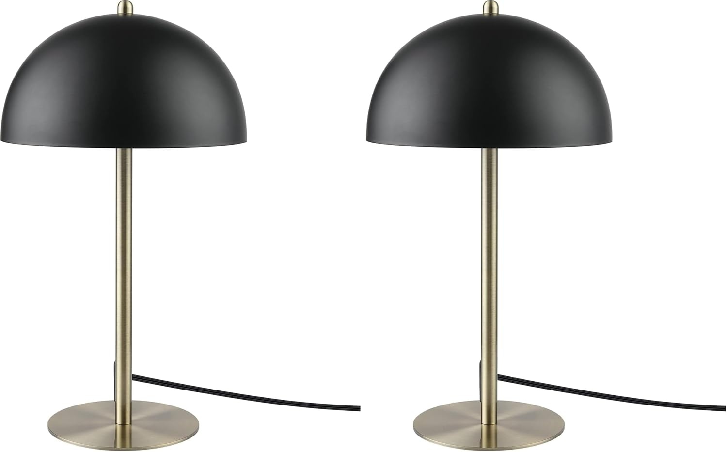 image:imageGlobe Electric 12976 Haydel 21 2Light Table Lamp Matte Brass Double OnOff Pull ChainLuna Black
