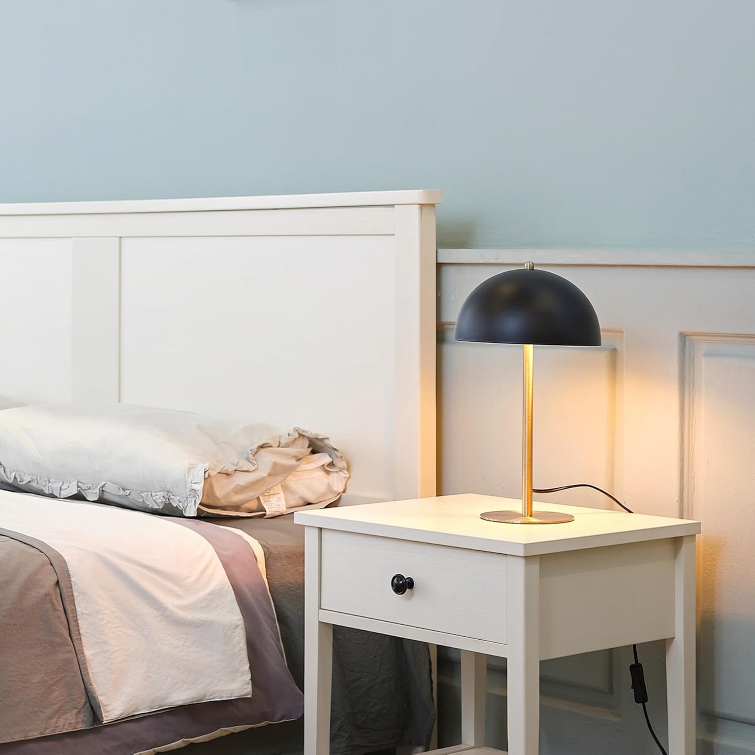 image:imageGlobe Electric 12976 Haydel 21 2Light Table Lamp Matte Brass Double OnOff Pull ChainLuna Black