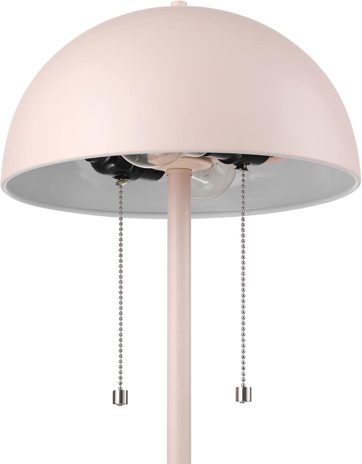 image:imageGlobe Electric 12976 Haydel 21 2Light Table Lamp Matte Brass Double OnOff Pull ChainLuna Pink