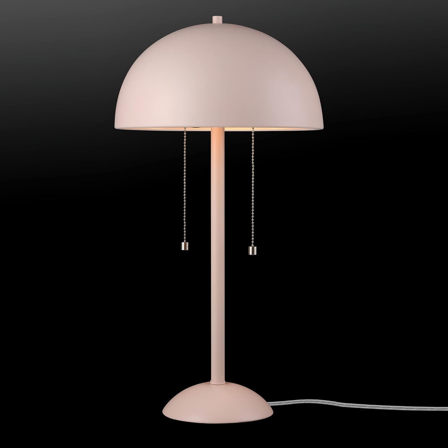 image:imageGlobe Electric 12976 Haydel 21 2Light Table Lamp Matte Brass Double OnOff Pull ChainLuna Pink