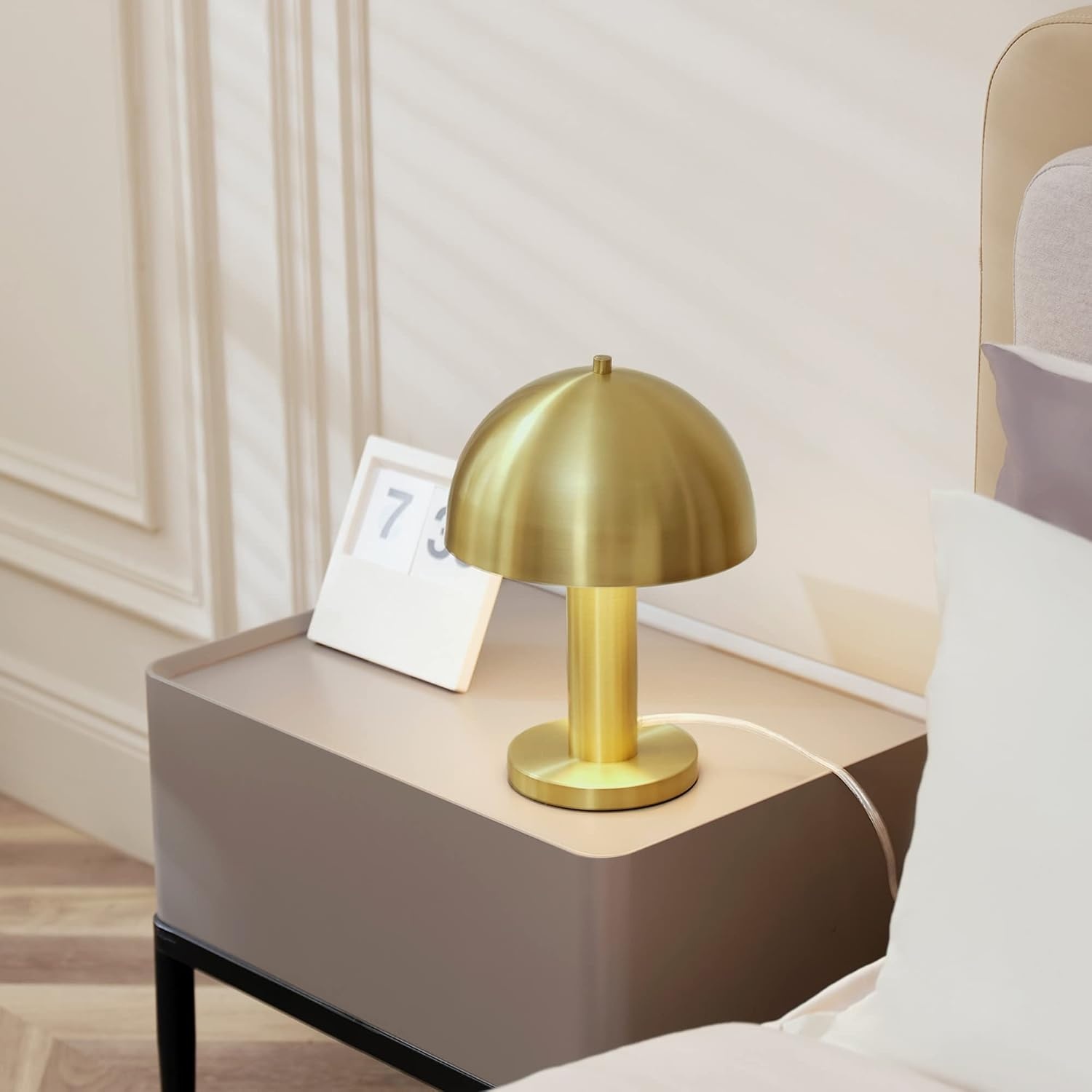 image:imageGlobe Electric 12976 Haydel 21 2Light Table Lamp Matte Brass Double OnOff Pull ChainOlivia Brass