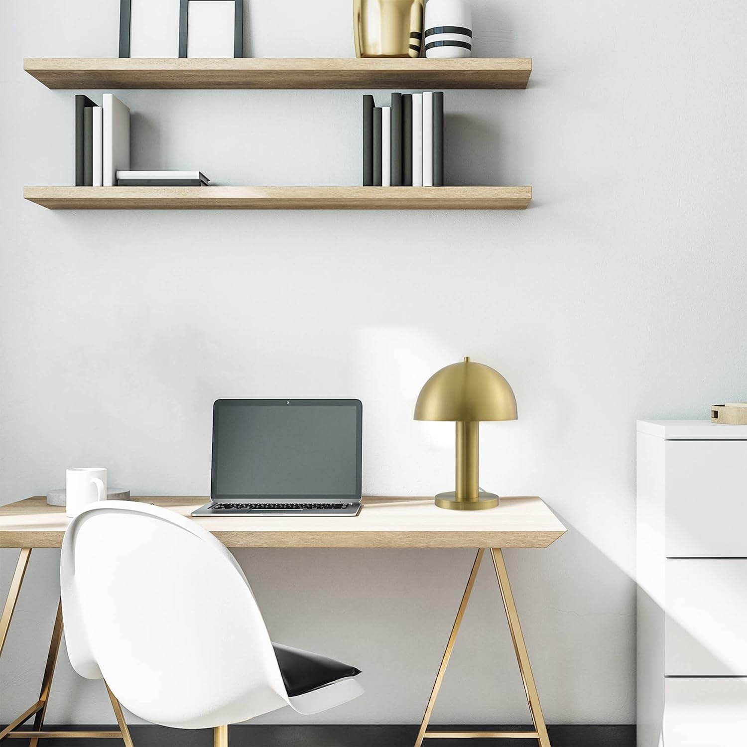 image:imageGlobe Electric 12976 Haydel 21 2Light Table Lamp Matte Brass Double OnOff Pull ChainOlivia Brass