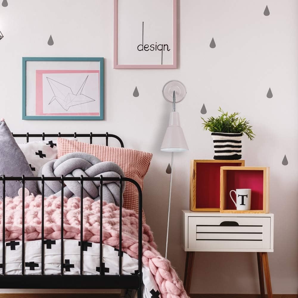 image:imageGlobe Electric 13064 Sophie 1Light Plugin or Hardwire Wall Sconce Chrome Gooseneck Matte Rose 6ft Clear Cord Bulb Not IncludedPink