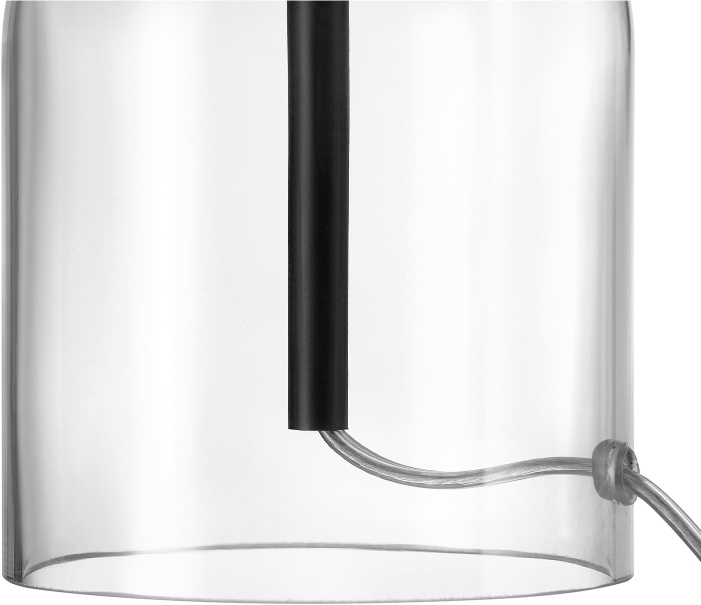image:imageGlobe Electric 15 Ceramic Table Lamp Matte Black Base WoodToned Accent White Linen Shade Dual Rotary Switch Modern Bedroom or Office Lighting 61000046Matte Black