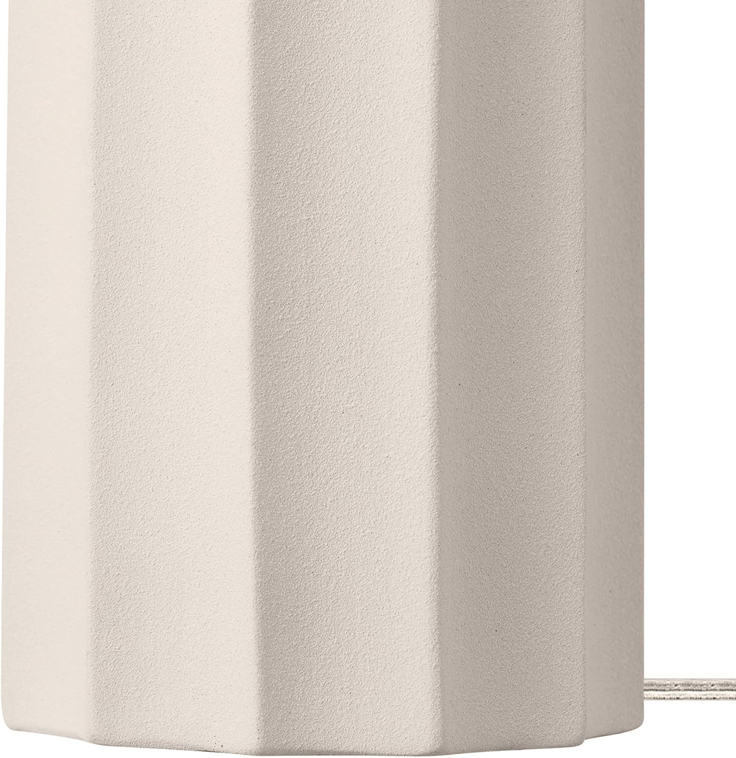 image:imageGlobe Electric 15 Ceramic Table Lamp Matte Black Base WoodToned Accent White Linen Shade Dual Rotary Switch Modern Bedroom or Office Lighting 61000046White Doris