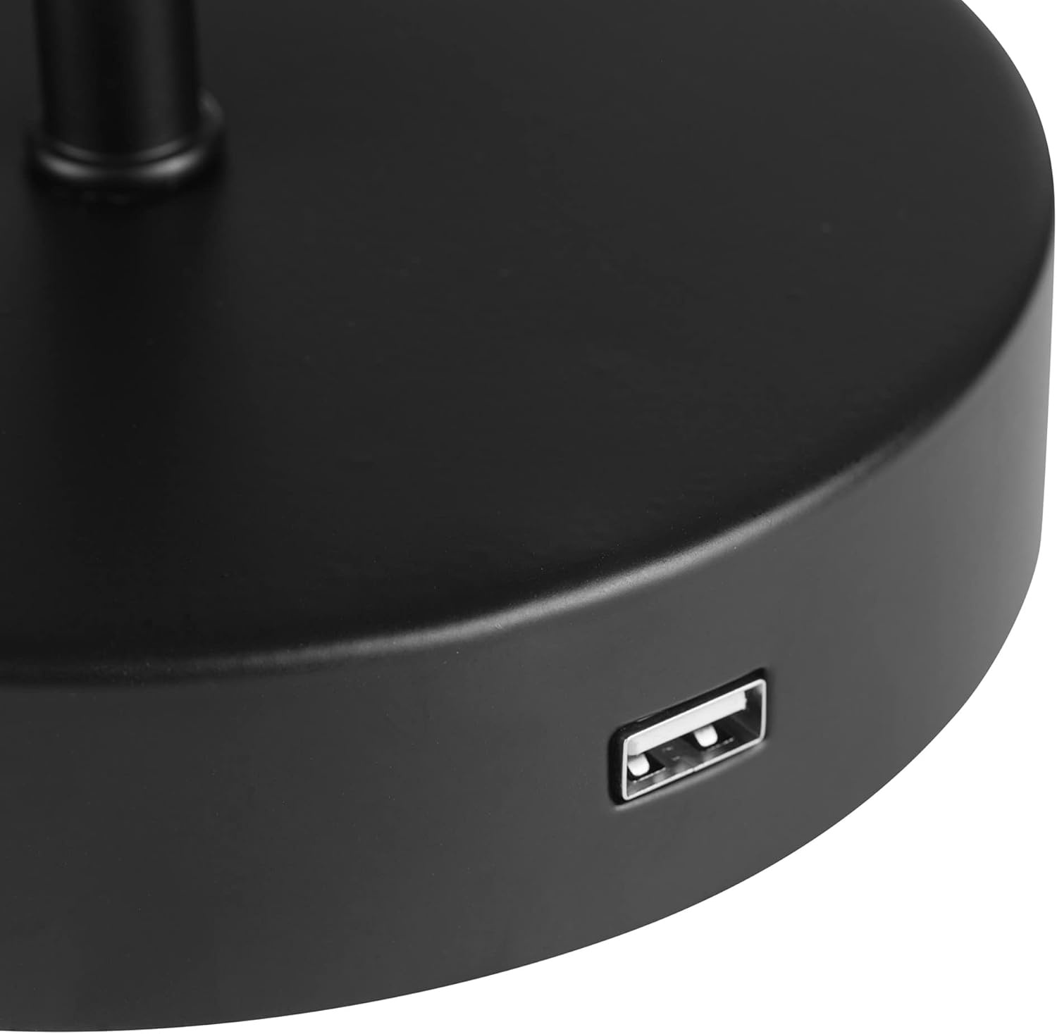 image:imageGlobe Electric 30297 Dakota 18 Desk Lamp with 21 USB Port Matte Black Brass Accents Push Button OnOff Switch