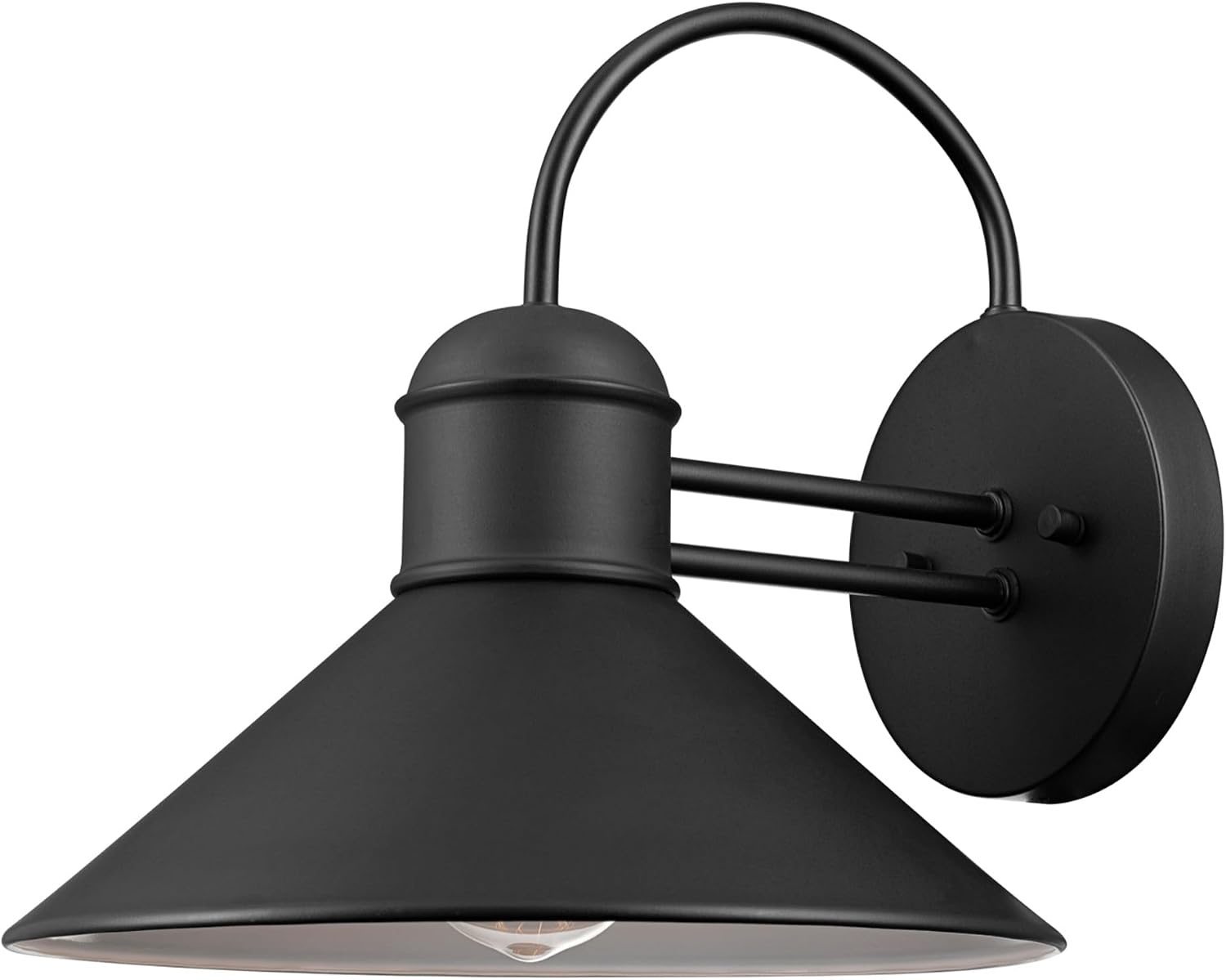 image:imageGlobe Electric 44165 1Light Outdoor Wall Sconce 2Pack Weatherproof Black Finish Outdoor Lighting Modern Wall Lighting Porch Light Front Porch Dcor Patio Dcor Outdoor Bulb Not IncludedBlack Sebastien