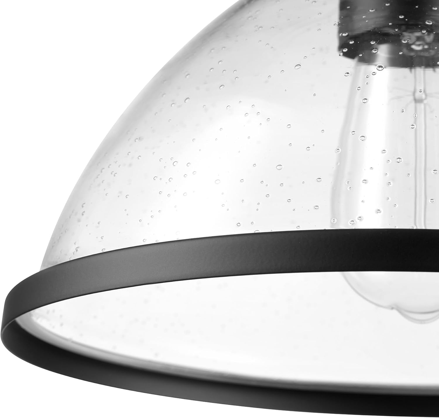 image:imageGlobe Electric 44480 Brisbane 1Light Outdoor Indoor Flush Mount Ceiling Light Matte Black Frosted Glass Shade Bulb Not IncludedBlack Ckayton