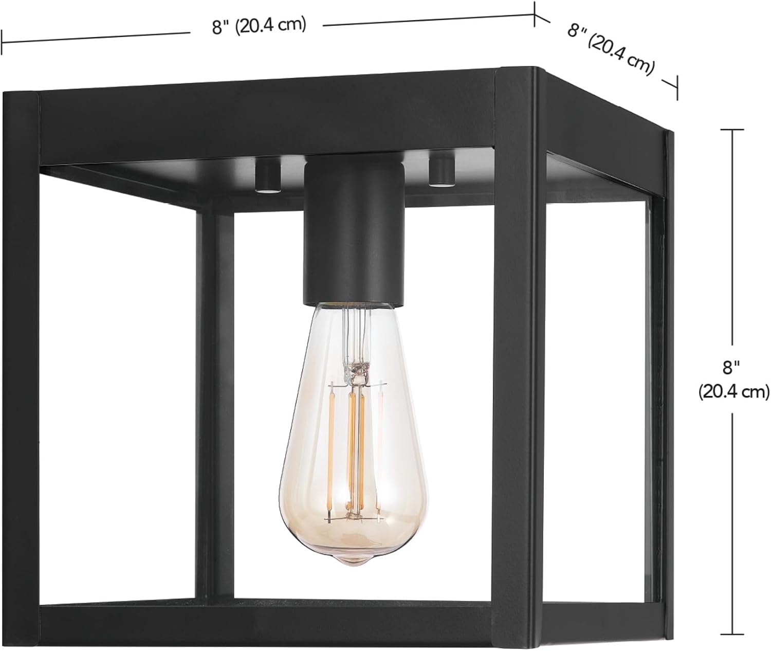 image:imageGlobe Electric 44480 Brisbane 1Light Outdoor Indoor Flush Mount Ceiling Light Matte Black Frosted Glass Shade Bulb Not IncludedBlack Sasha