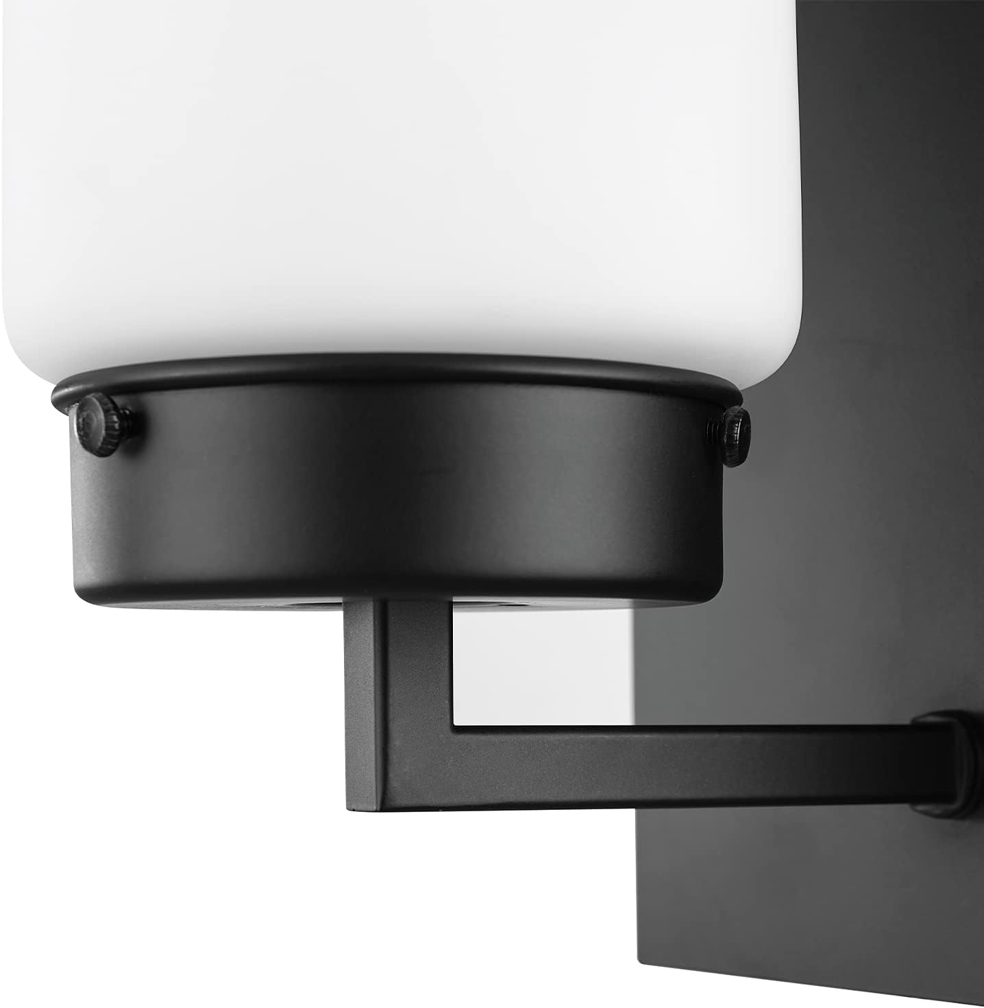 image:imageGlobe Electric 44659 Laney 1Light Outdoor Wall Sconce Black Frosted Glass Shade