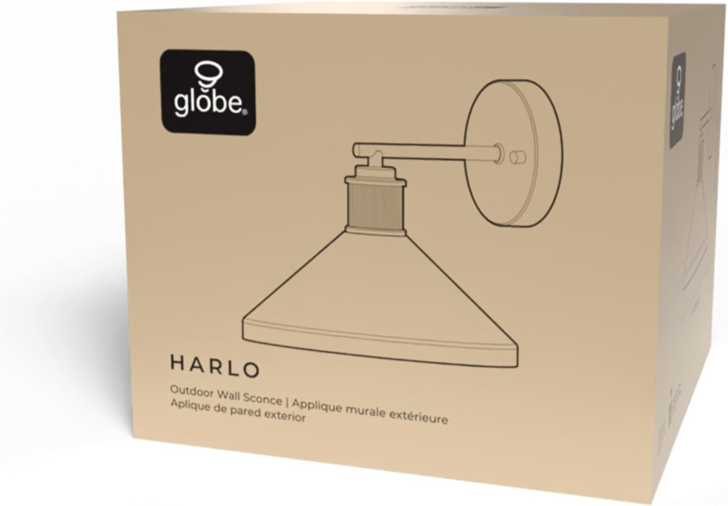 image:imageGlobe Electric 44840 Sutton OutdoorIndoor Wall Sconce Galvanized Metal Textured Socket Detail Bulb Not IncludedBlack Harlo