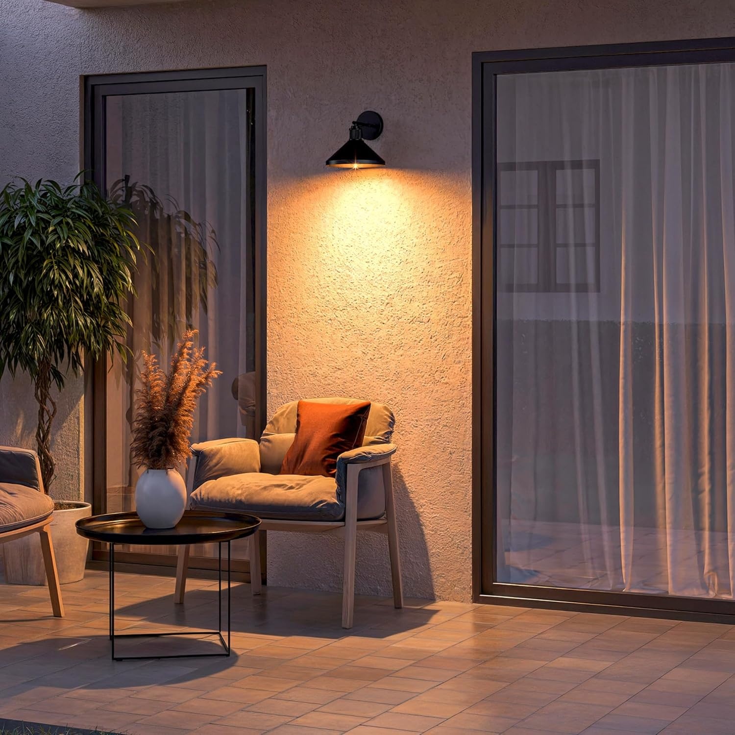 image:imageGlobe Electric 44840 Sutton OutdoorIndoor Wall Sconce Galvanized Metal Textured Socket Detail Bulb Not IncludedBlack Harlo