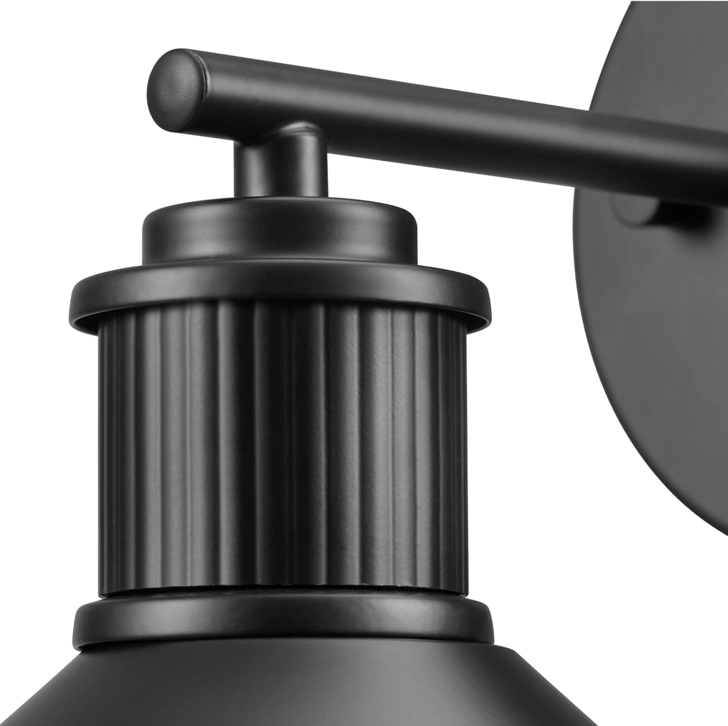 image:imageGlobe Electric 44840 Sutton OutdoorIndoor Wall Sconce Galvanized Metal Textured Socket Detail Bulb Not IncludedBlack Harlo