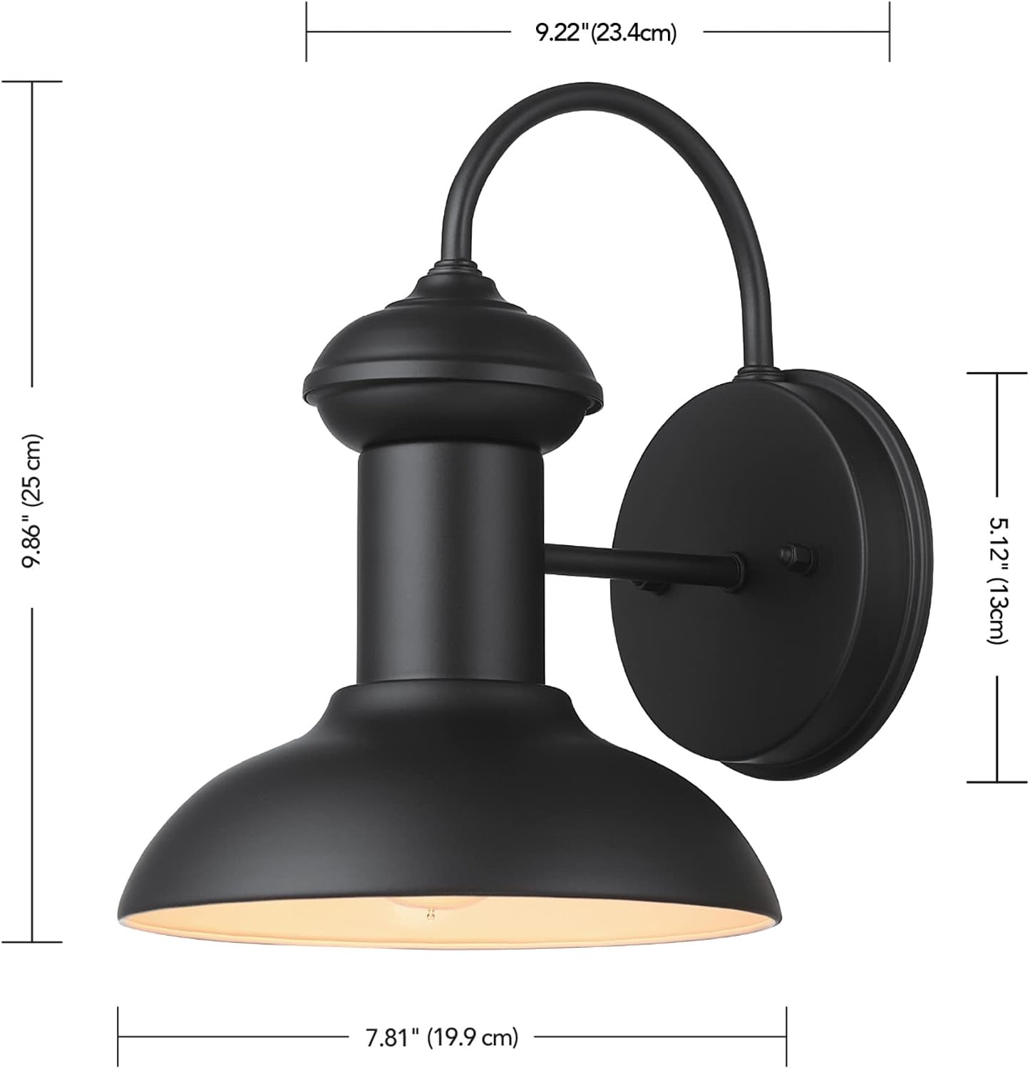 image:imageGlobe Electric 44840 Sutton OutdoorIndoor Wall Sconce Galvanized Metal Textured Socket Detail Bulb Not IncludedMatte Black Martes