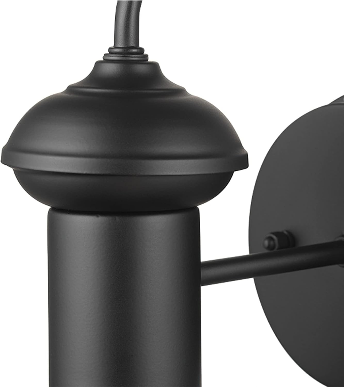 image:imageGlobe Electric 44840 Sutton OutdoorIndoor Wall Sconce Galvanized Metal Textured Socket Detail Bulb Not IncludedMatte Black Martes