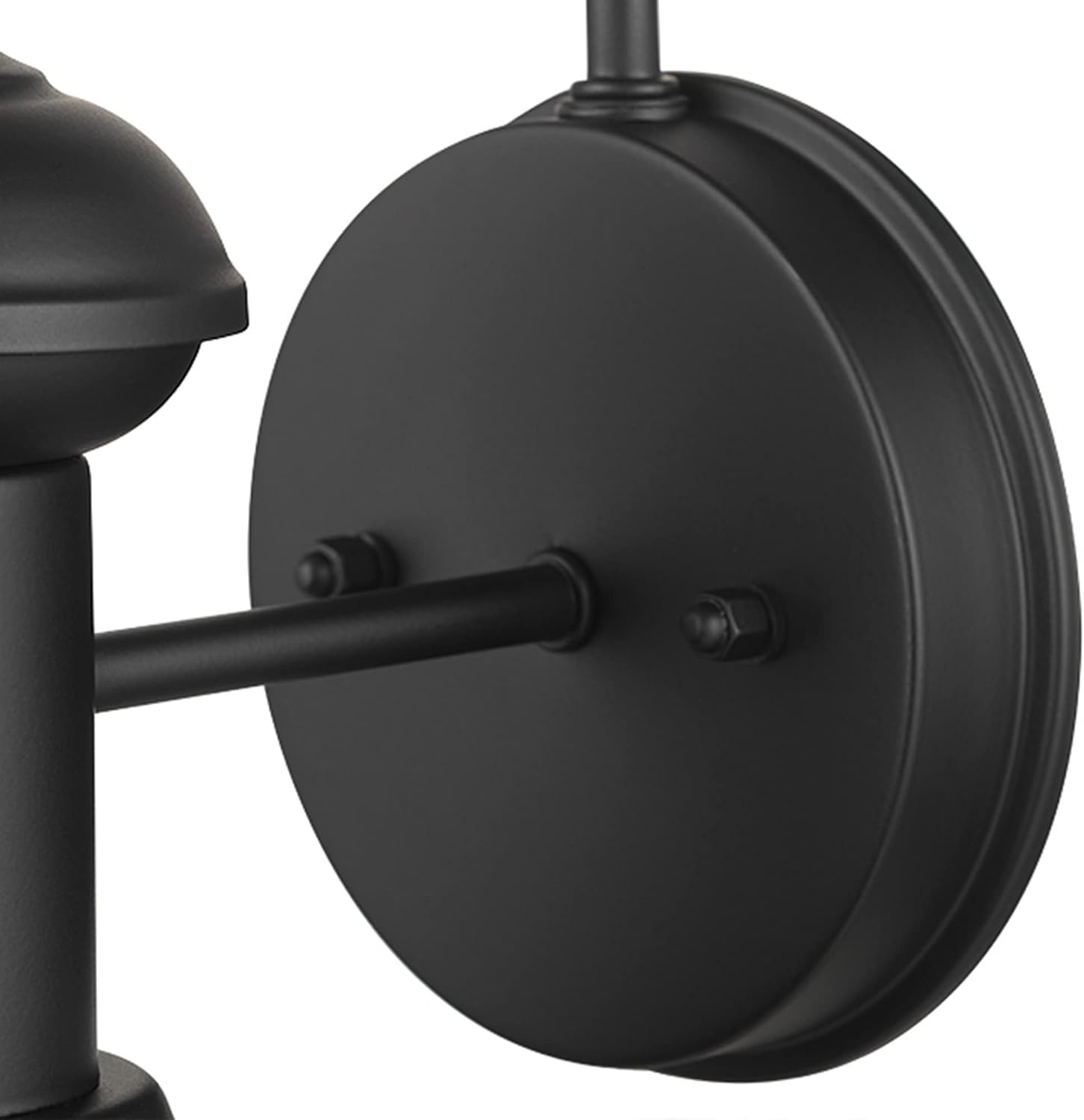 image:imageGlobe Electric 44840 Sutton OutdoorIndoor Wall Sconce Galvanized Metal Textured Socket Detail Bulb Not IncludedMatte Black Martes