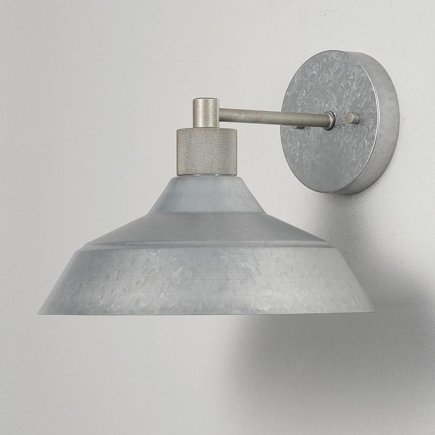 image:imageGlobe Electric 44840 Sutton OutdoorIndoor Wall Sconce Galvanized Metal Textured Socket Detail Bulb Not IncludedMetal Sutton
