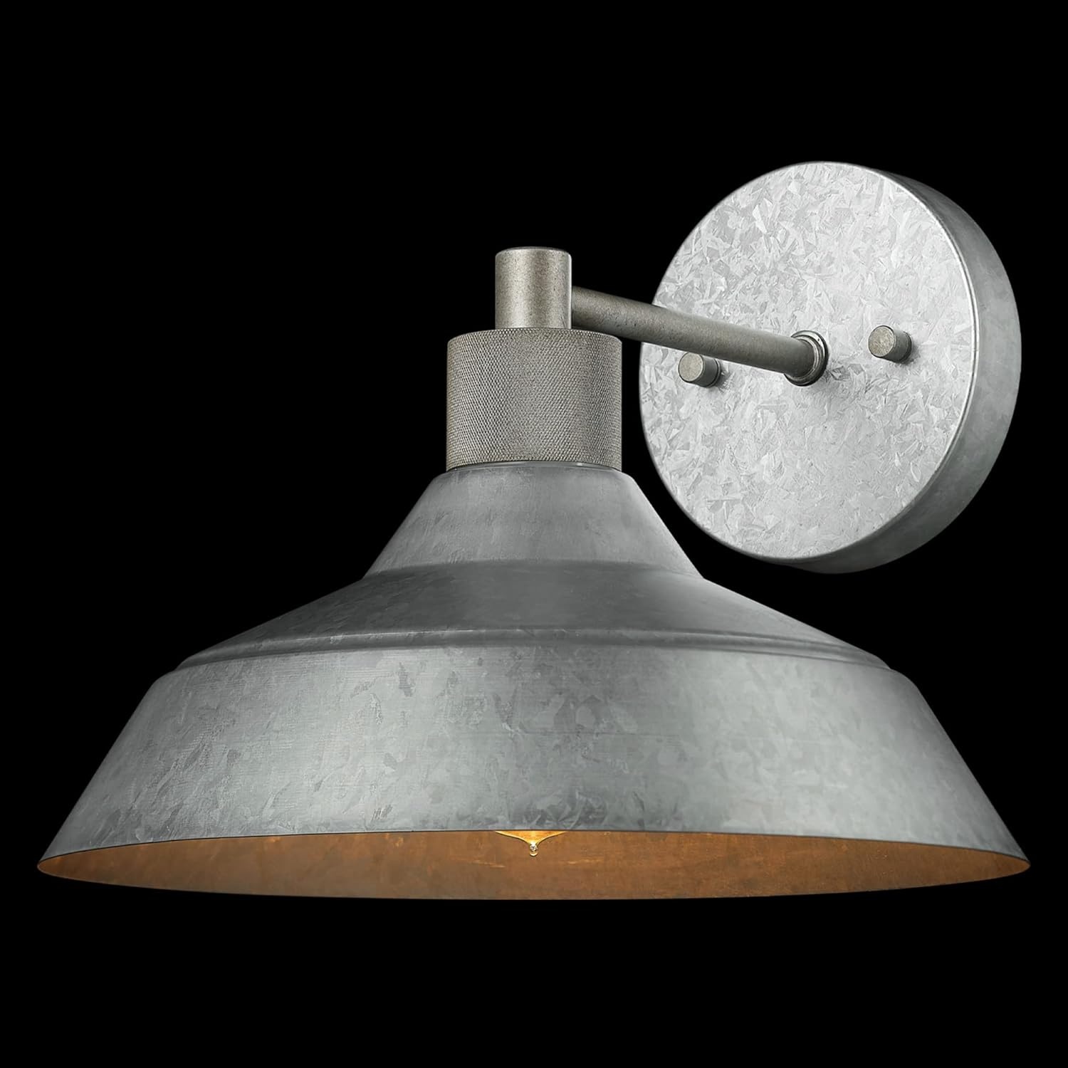 image:imageGlobe Electric 44840 Sutton OutdoorIndoor Wall Sconce Galvanized Metal Textured Socket Detail Bulb Not IncludedMetal Sutton