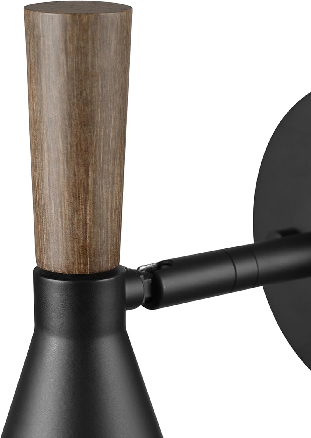 image:imageGlobe Electric 51345 1Light Plugin or Hardwire Swing Arm Wall Sconce Matte Black Brass Accents 6ft Woven Fabric Cord Flat Plug Rotary Switch Modern Light for Apartments and RentalMatte Black Danvers