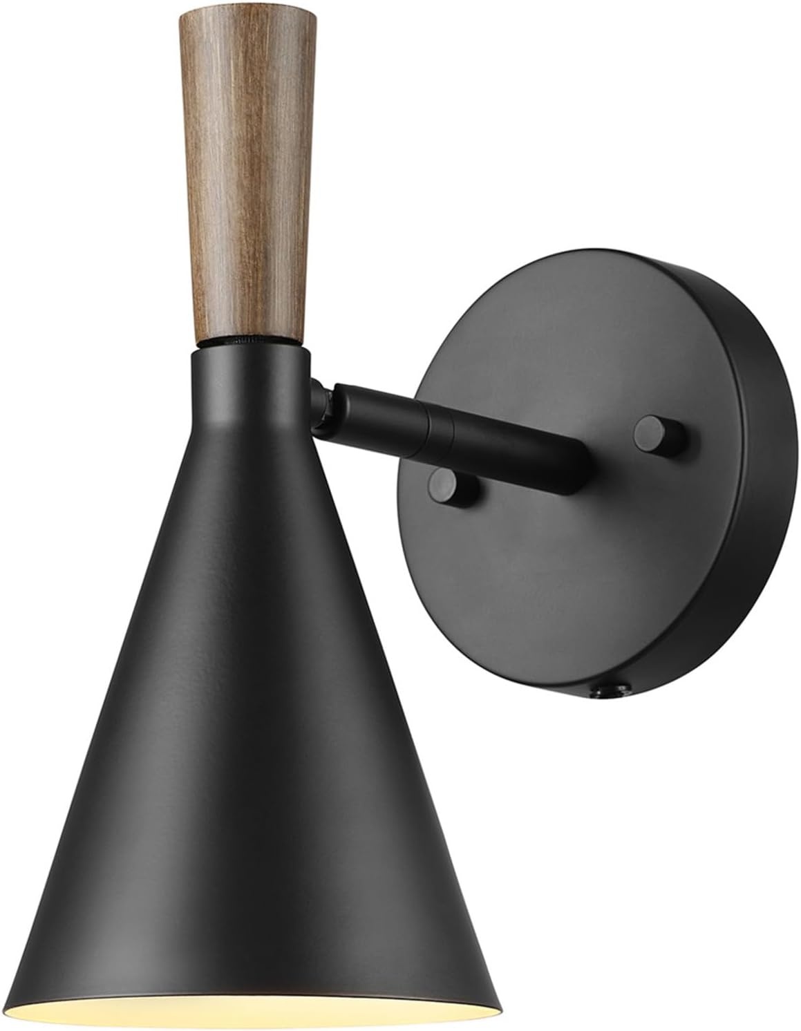 image:imageGlobe Electric 51345 1Light Plugin or Hardwire Swing Arm Wall Sconce Matte Black Brass Accents 6ft Woven Fabric Cord Flat Plug Rotary Switch Modern Light for Apartments and RentalMatte Black Danvers