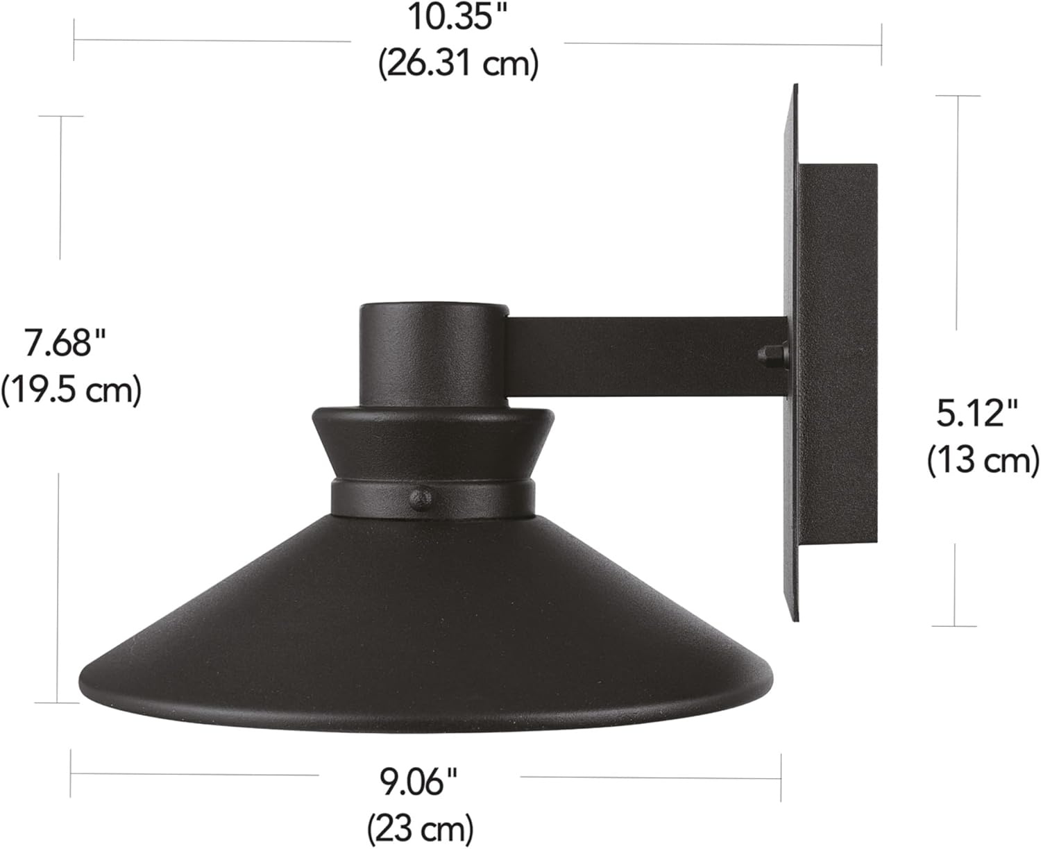 image:imageGlobe Electric 51432 LED Integrated Outdoor Indoor Wall Sconce Black 17 Watts 520 Lumens Back Porch Lights Front Patio Garage Fixture Exterior Lighting for HouseMatte Black Harris