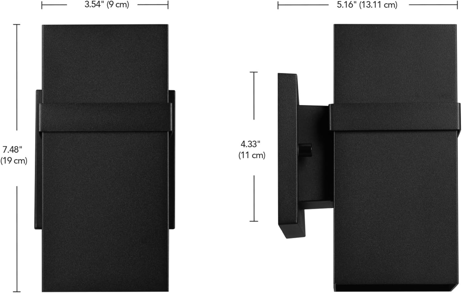 image:imageGlobe Electric 51432 LED Integrated Outdoor Indoor Wall Sconce Black 17 Watts 520 Lumens Back Porch Lights Front Patio Garage Fixture Exterior Lighting for HouseMatte Black Arlo