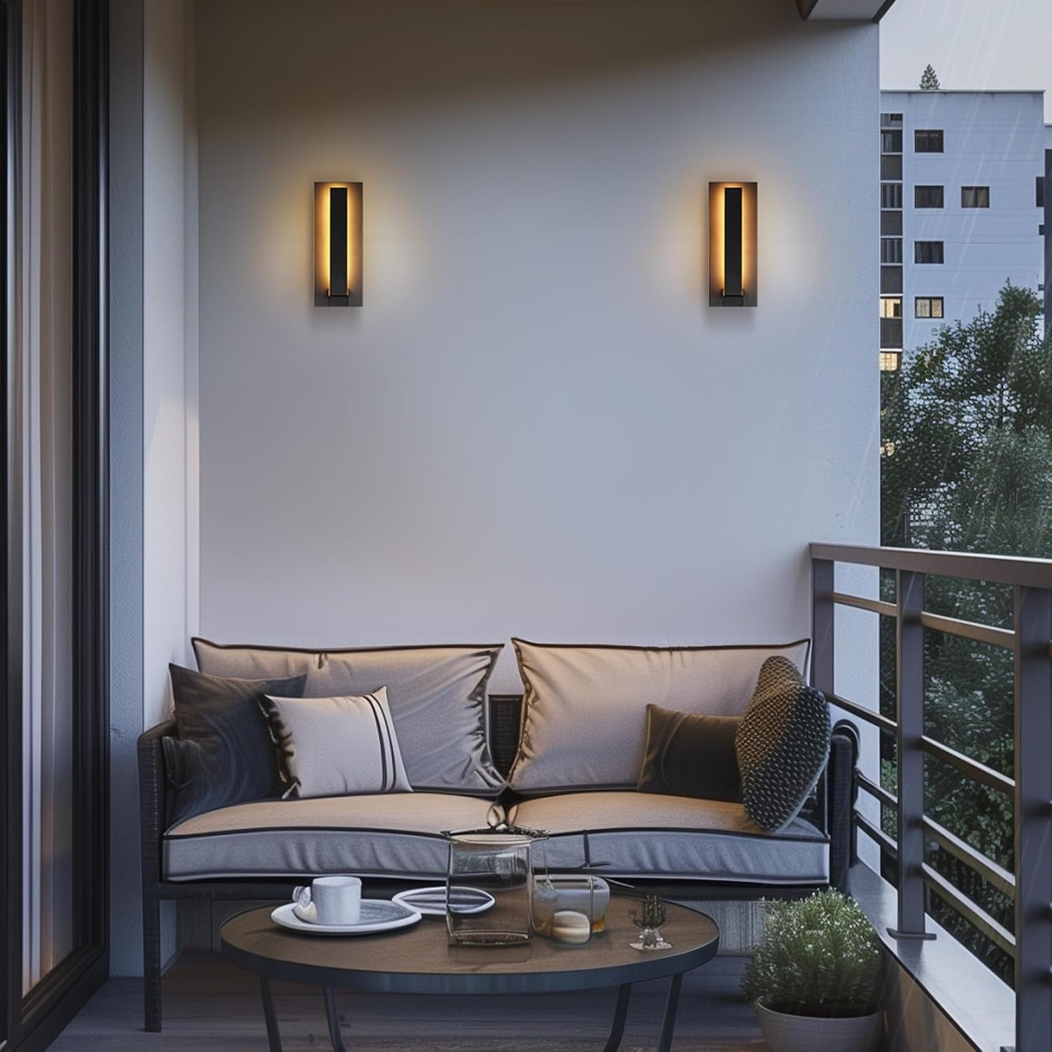 image:imageGlobe Electric 51432 LED Integrated Outdoor Indoor Wall Sconce Black 17 Watts 520 Lumens Back Porch Lights Front Patio Garage Fixture Exterior Lighting for HouseBronze Patrick