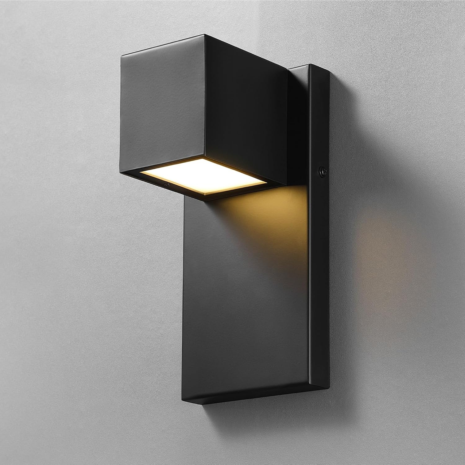 image:imageGlobe Electric 51432 LED Integrated Outdoor Indoor Wall Sconce Black 17 Watts 520 Lumens Back Porch Lights Front Patio Garage Fixture Exterior Lighting for HouseMatte Black Kara