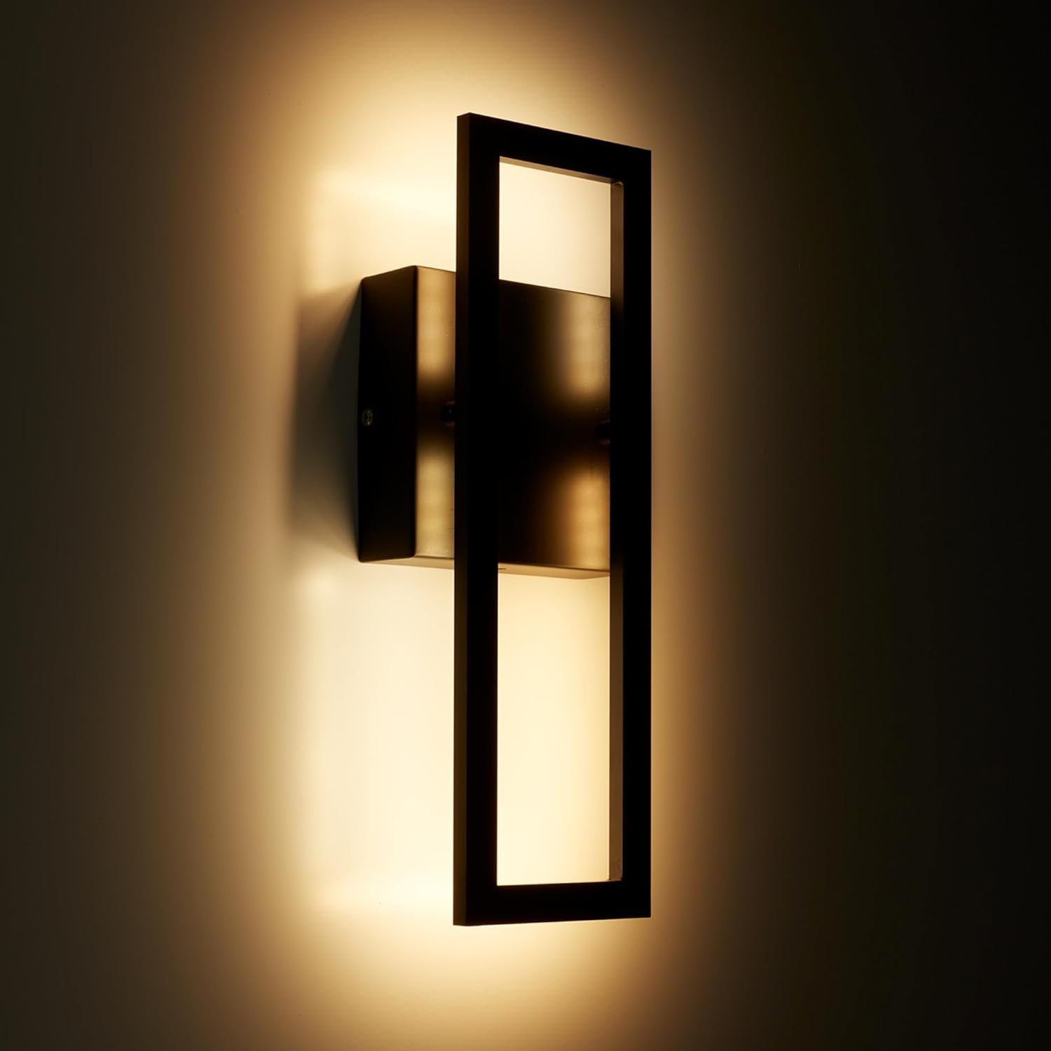 image:imageGlobe Electric 51432 LED Integrated Outdoor Indoor Wall Sconce Black 17 Watts 520 Lumens Back Porch Lights Front Patio Garage Fixture Exterior Lighting for HouseBlack McKay