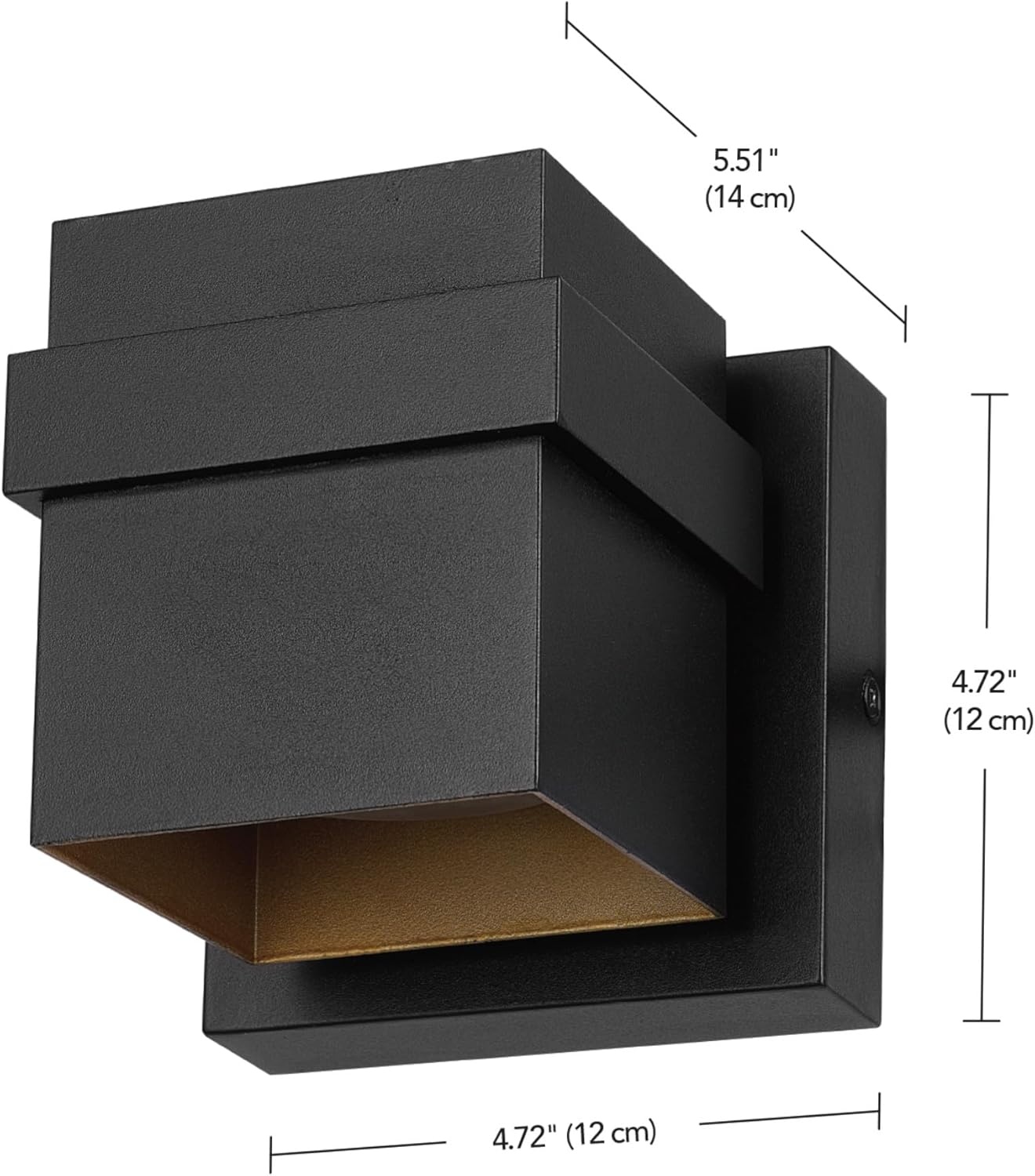 image:imageGlobe Electric 51432 LED Integrated Outdoor Indoor Wall Sconce Black 17 Watts 520 Lumens Back Porch Lights Front Patio Garage Fixture Exterior Lighting for HouseMatte Black Yvie
