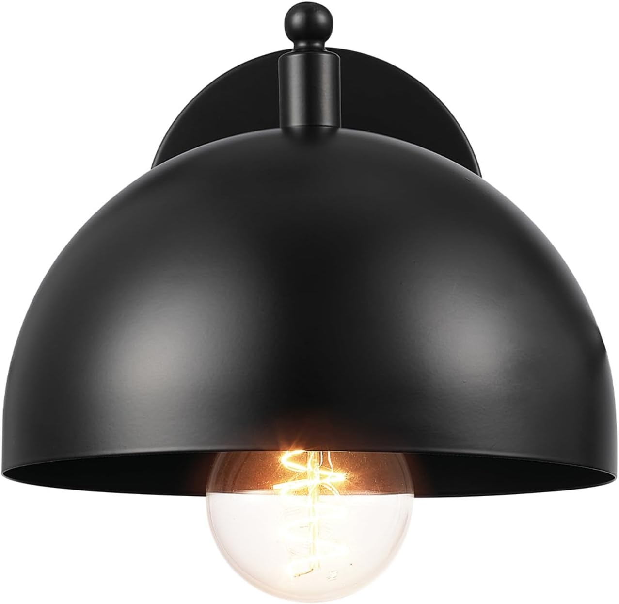 image:imageGlobe Electric 51719 1Light Plugin or Hardwire Wall Sconce Antique Brass Matte Black Accent Fabric Cord inLine OnOff Switch Kitchen Reading Light Home Essentials Bedroom Bedside LampMatte Black Holly
