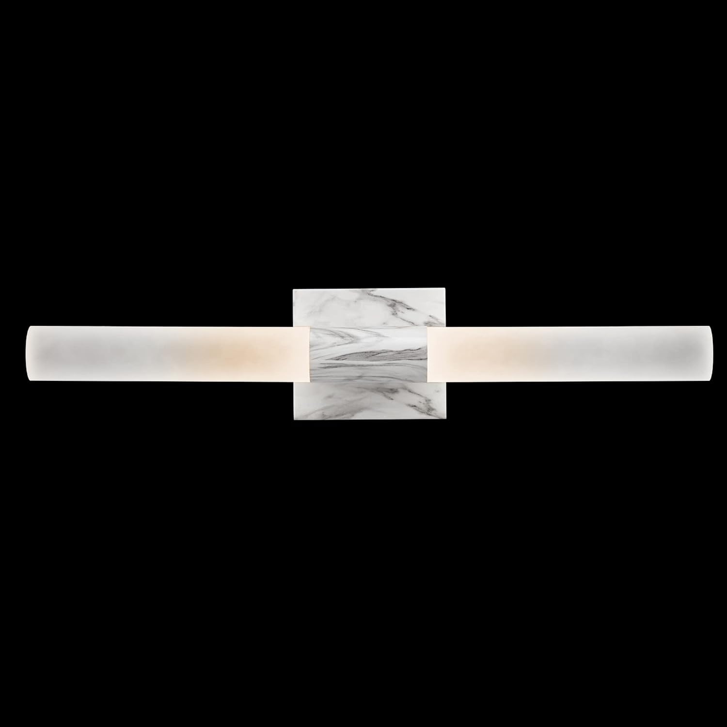 image:imageGlobe Electric 51847 Edinburgh 2Light LED Integrated Dimmable Wall Sconce Vanity Light White Faux Marble Frosted Acrylic Shades 19W 1200 LumensFaux Marble Edinburgh