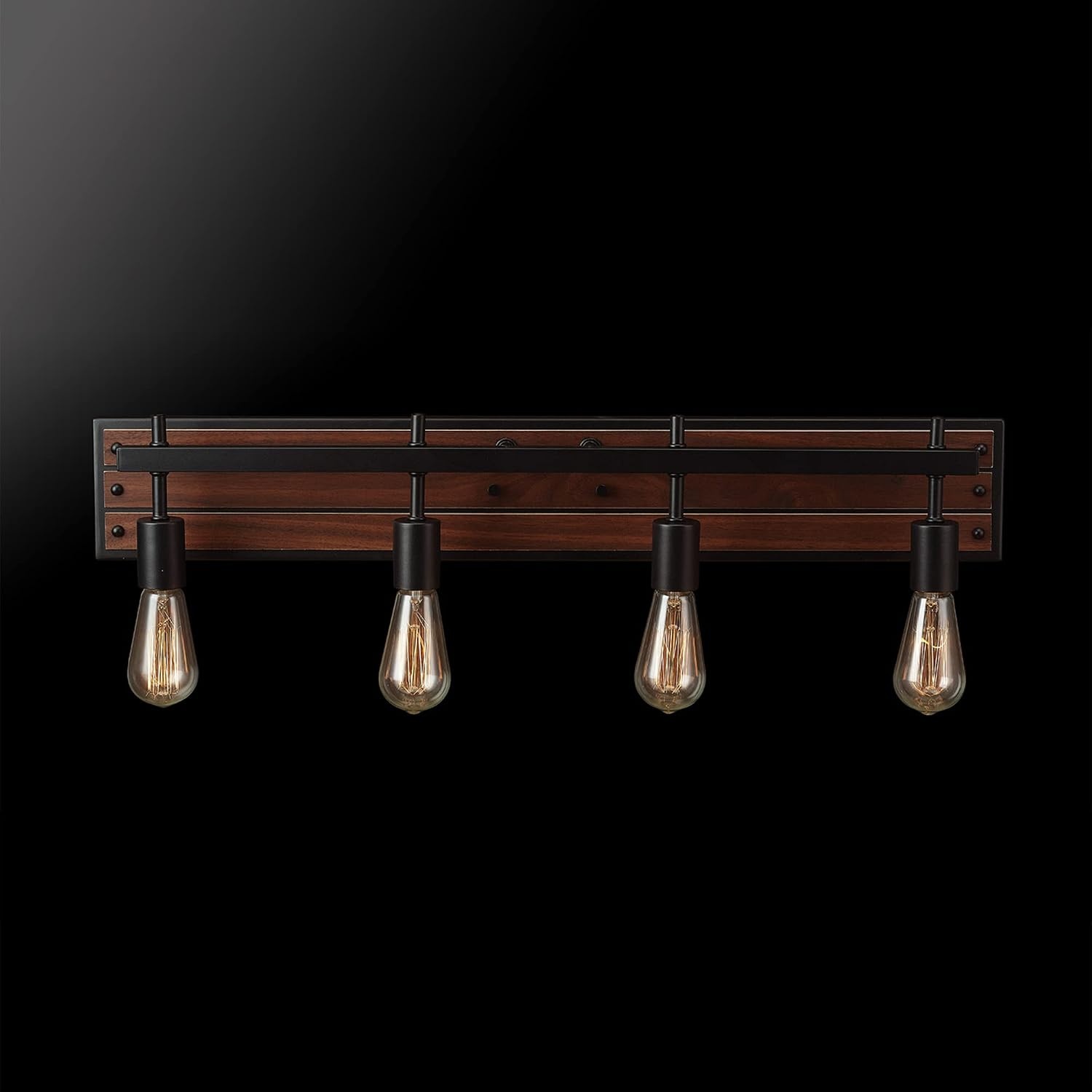image:imageGlobe Electric 51853 3Light Vanity Light Dark Bronze Antique Brass Accents Clear Glass Shade Beauty Room Accessories Bathroom Lights Over Mirror Makeup Mirror Lights Bulb Not IncludedFaux Wood Finish Black Accents