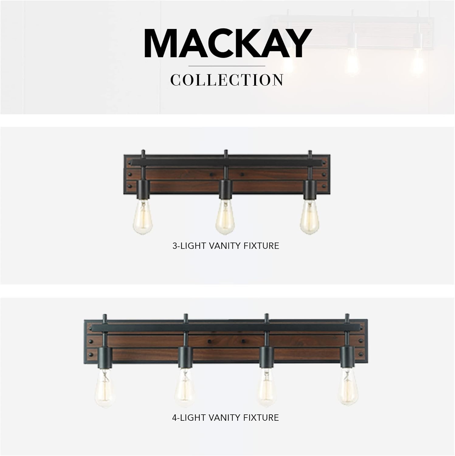 image:imageGlobe Electric 51853 3Light Vanity Light Dark Bronze Antique Brass Accents Clear Glass Shade Beauty Room Accessories Bathroom Lights Over Mirror Makeup Mirror Lights Bulb Not IncludedFaux Wood Finish Black Accents